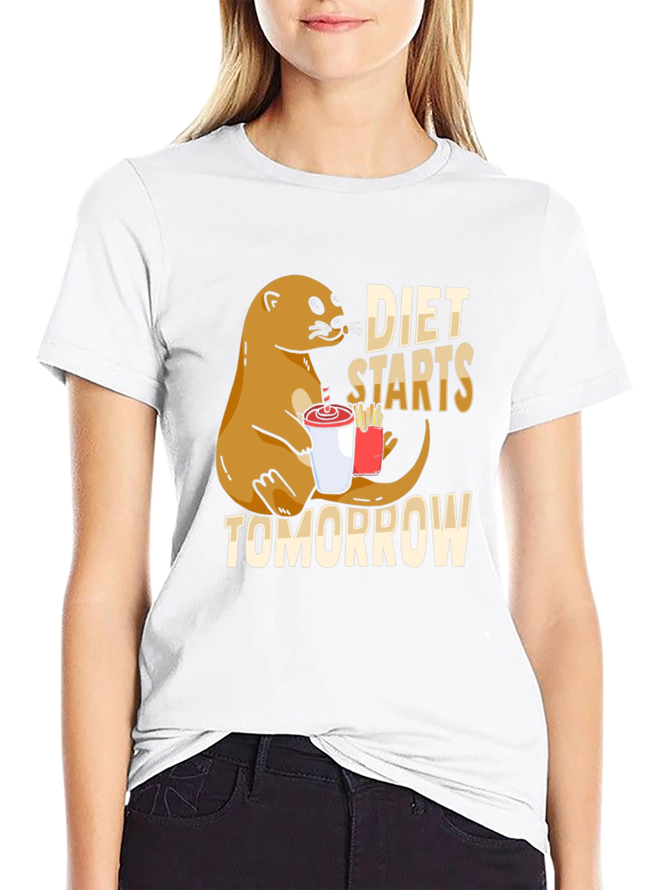 Diet Starts Tomorrow Otter T-Shirt