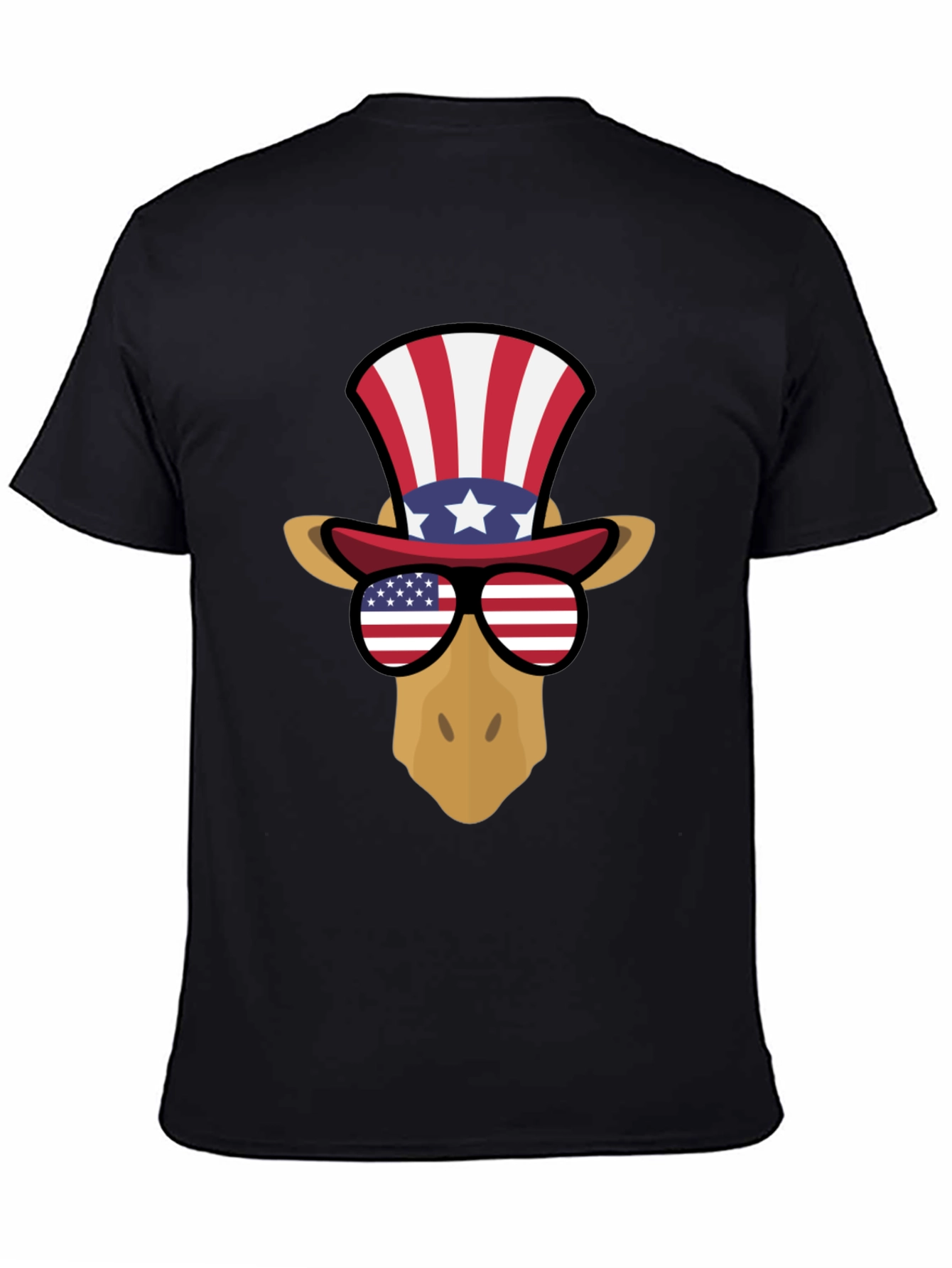 Patriotic Giraffe T-Shirt - USA Pride