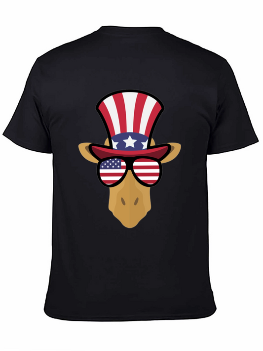 Patriotic Giraffe T-Shirt - USA Pride