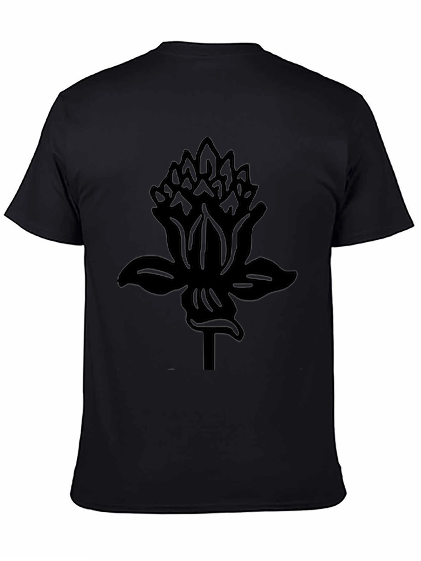 Black Floral Print T-Shirt