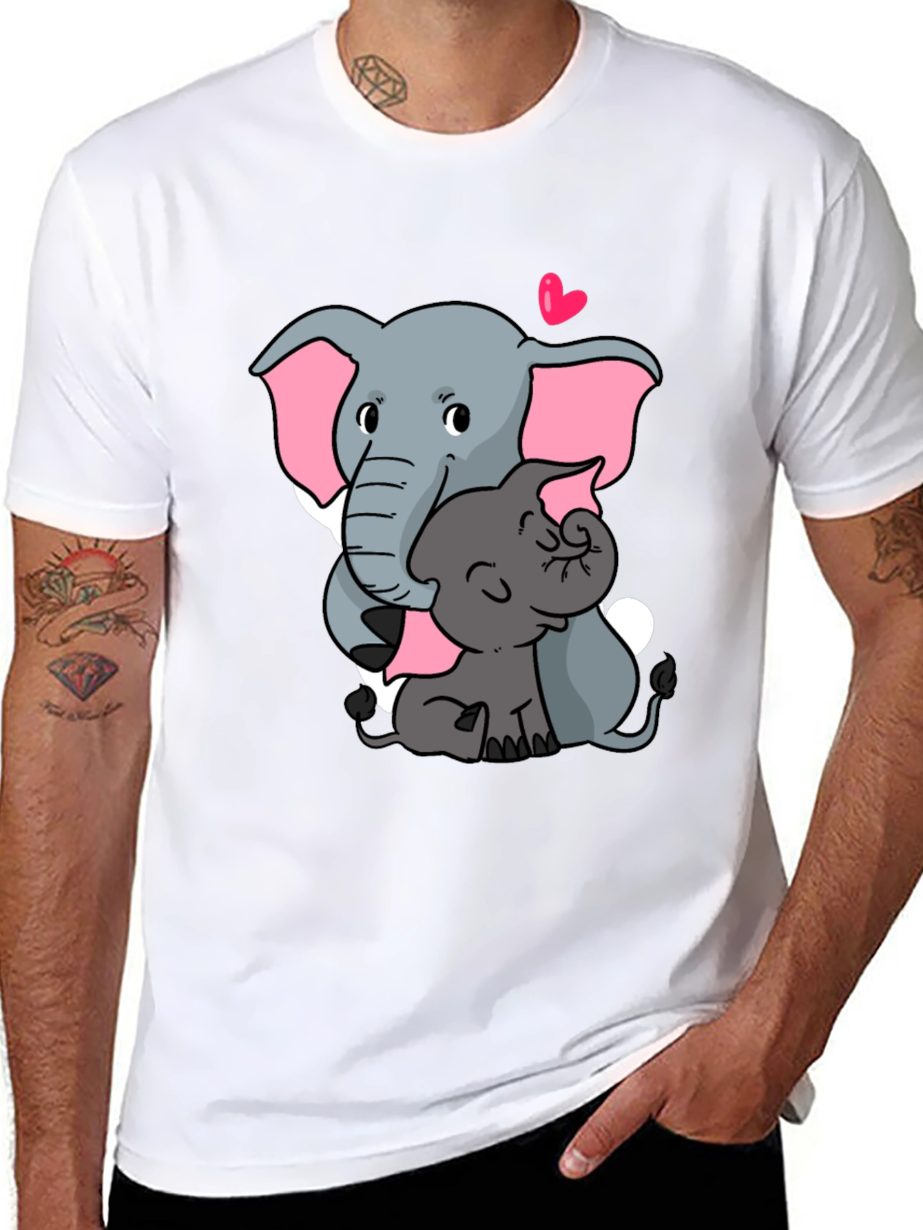 Cute Elephant Mom and Baby T-Shirt