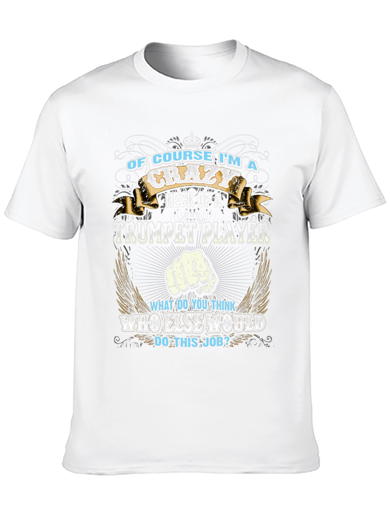 Crazy Trumpet Player Graphic T-Shirt