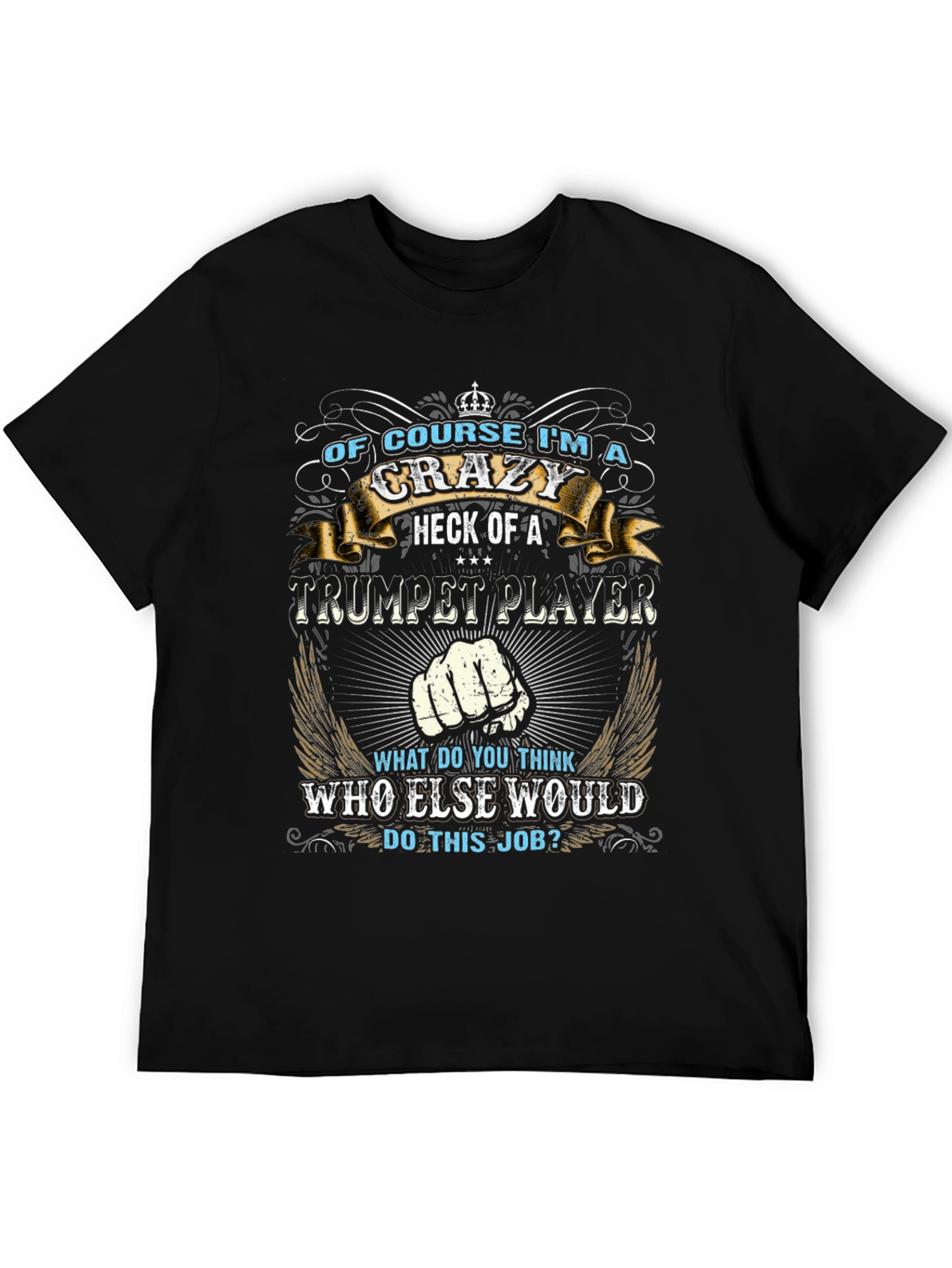 Crazy Trumpet Player Graphic T-Shirt