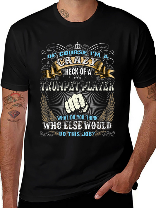 Crazy Trumpet Player Graphic T-Shirt