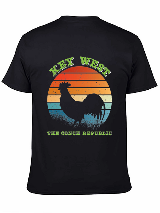 Key West Conch Republic Rooster Graphic T-Shirt