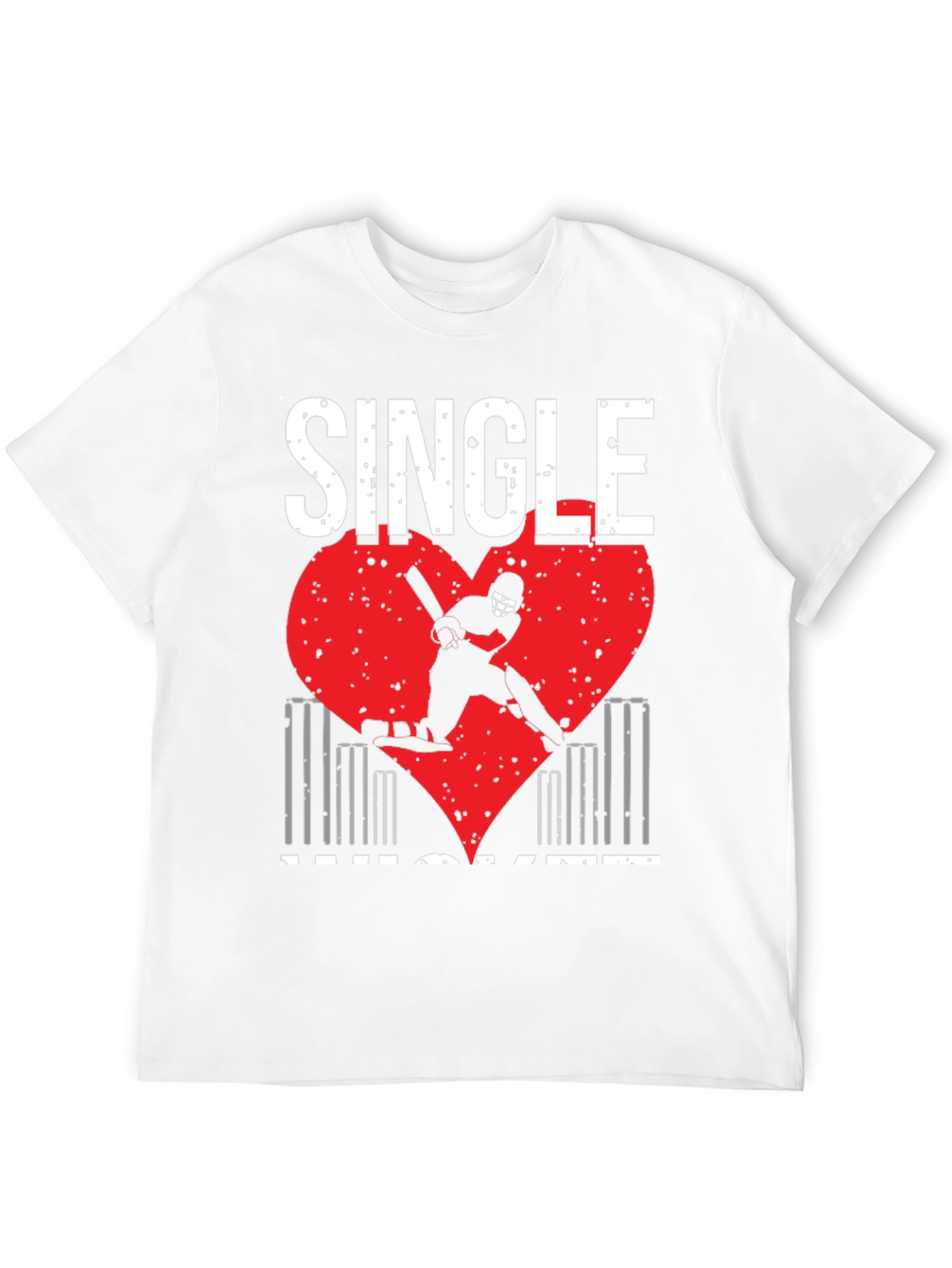 Single Cricket Heart T-Shirt