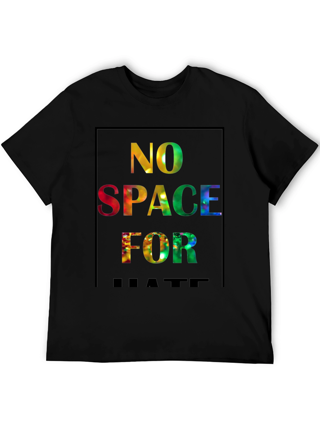 No Space for Hate Graphic Tee - Black