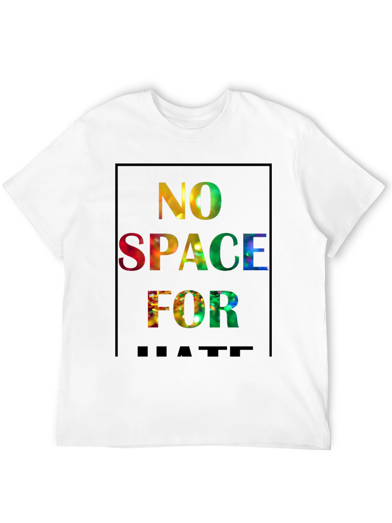No Space for Hate Graphic Tee - Black