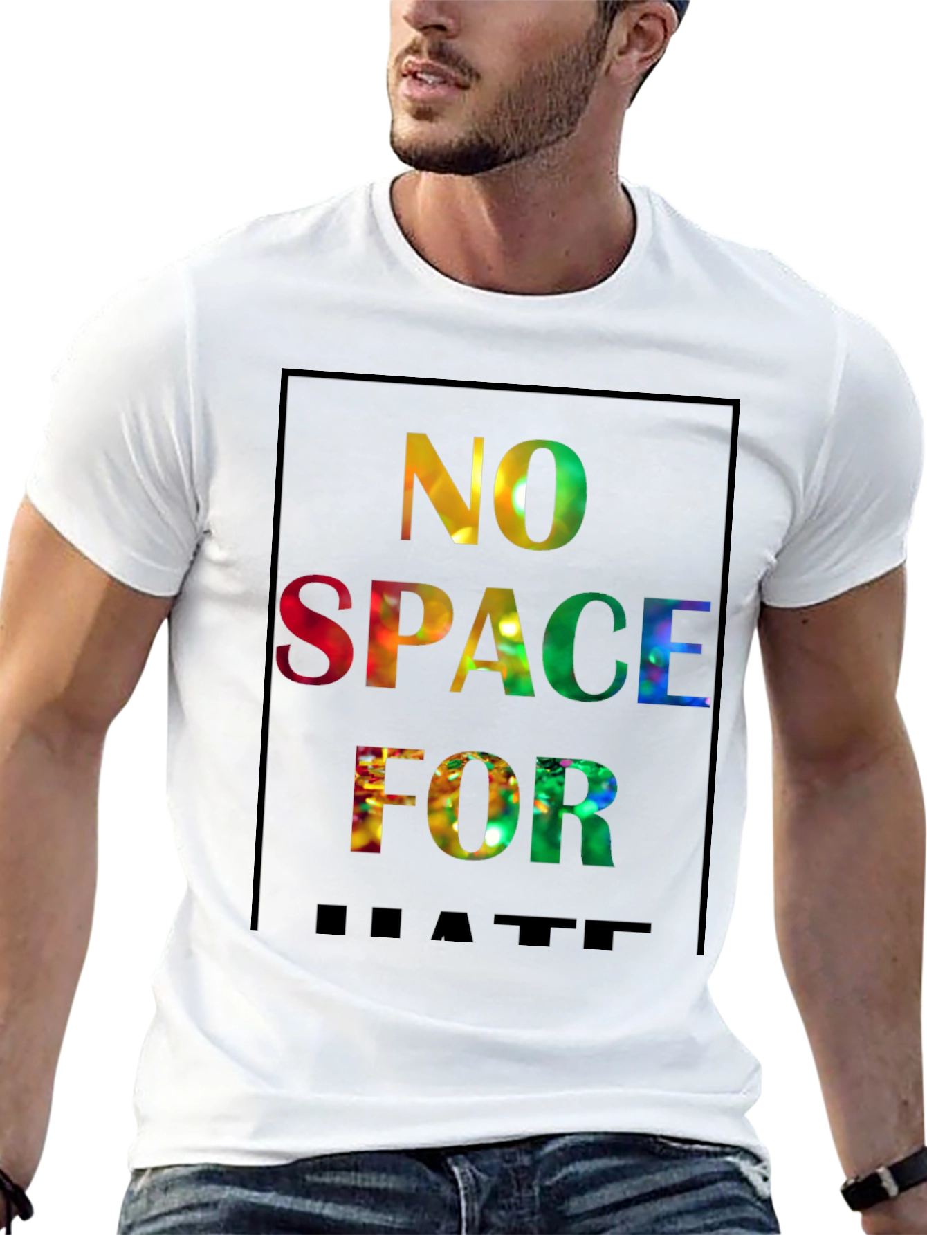 No Space for Hate Graphic Tee - Black