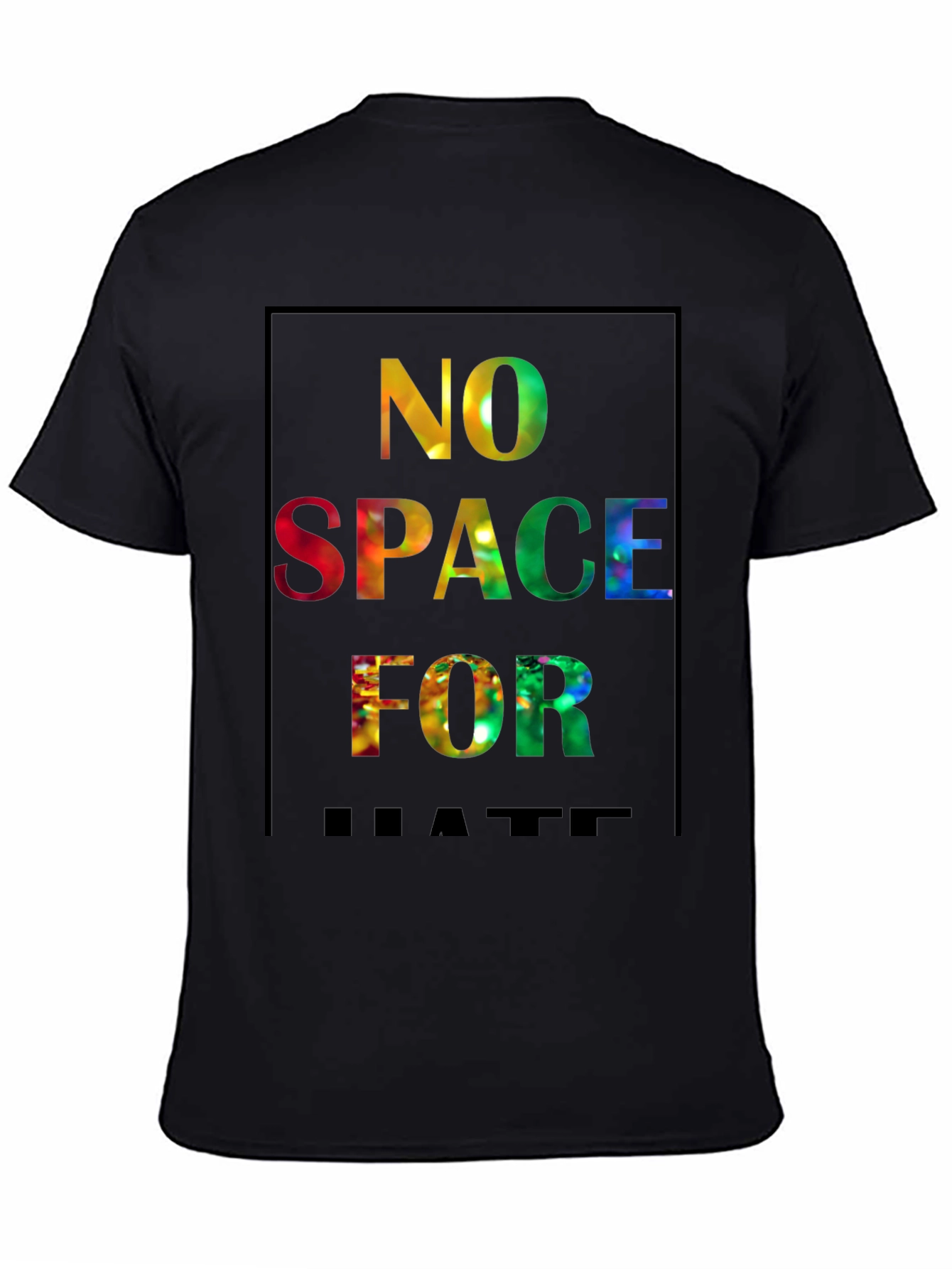 No Space for Hate Graphic Tee - Black