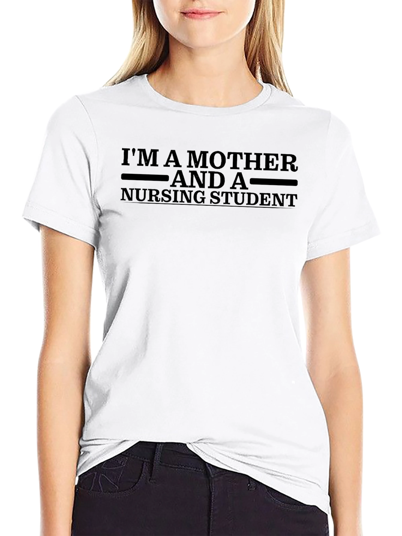 Mother and Nursing Student Black T-Shirt