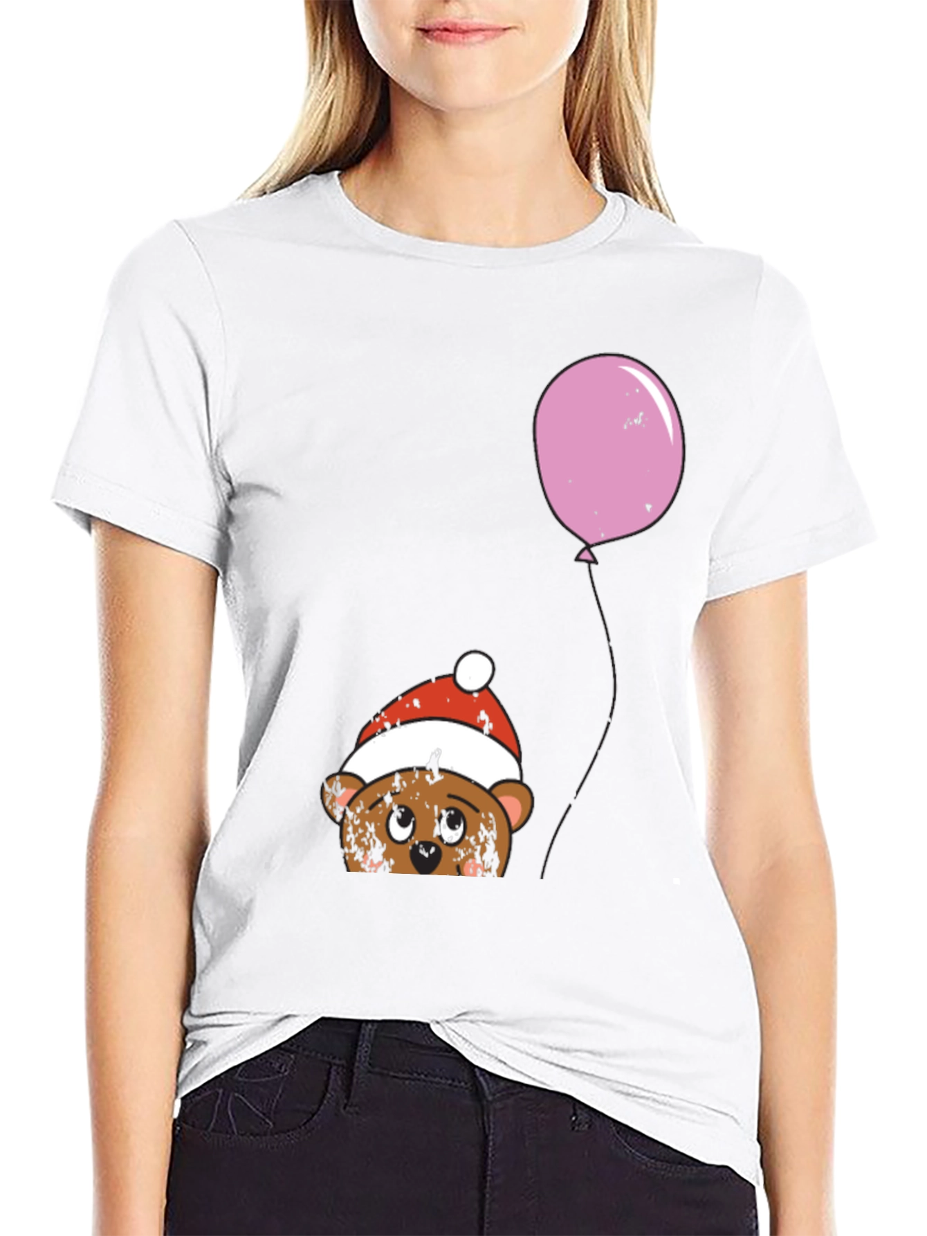Cute Bear with Balloon Graphic Tee