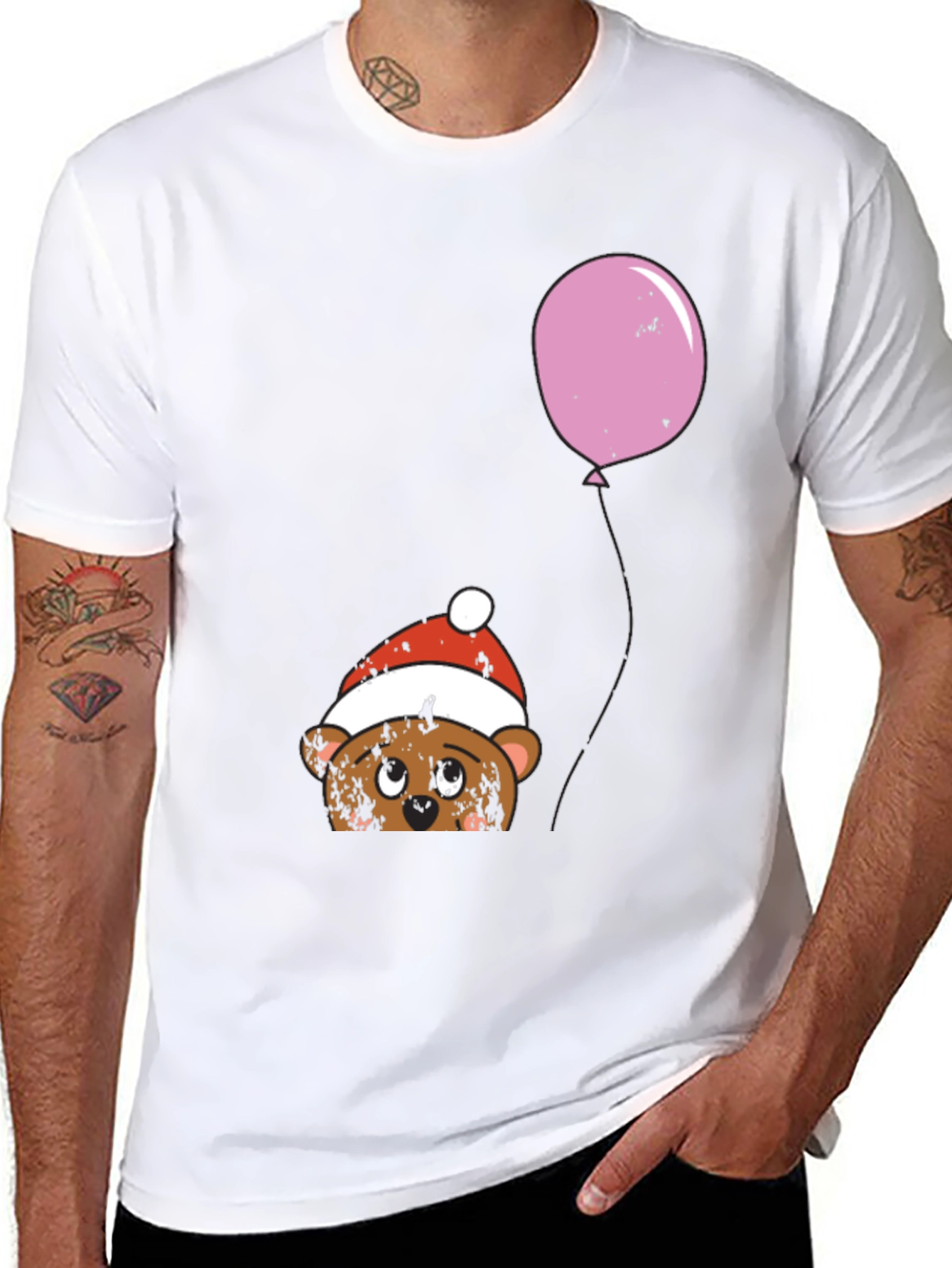 Cute Bear with Balloon Graphic Tee