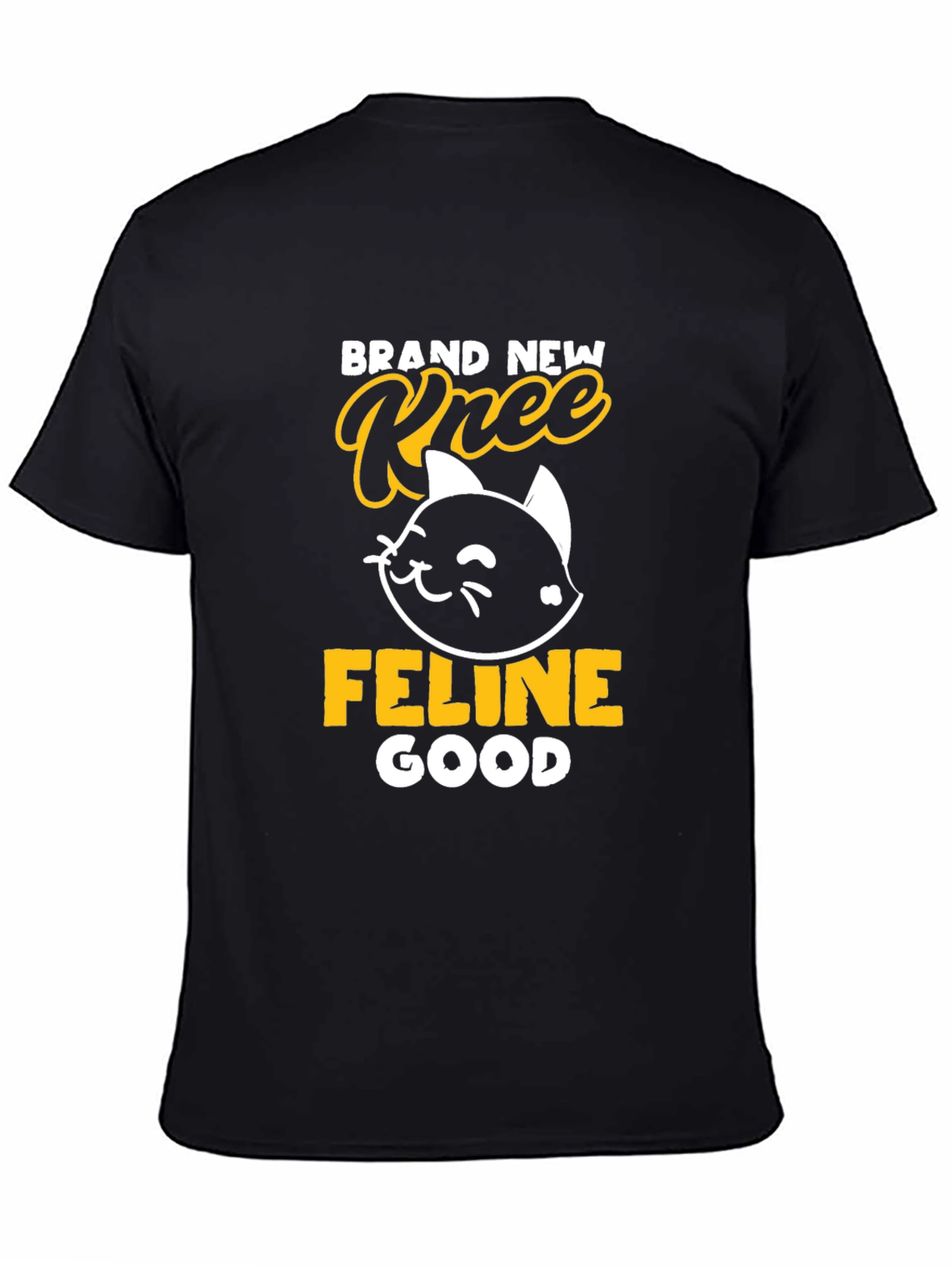 Brand New Knee Feline Good Black T-Shirt