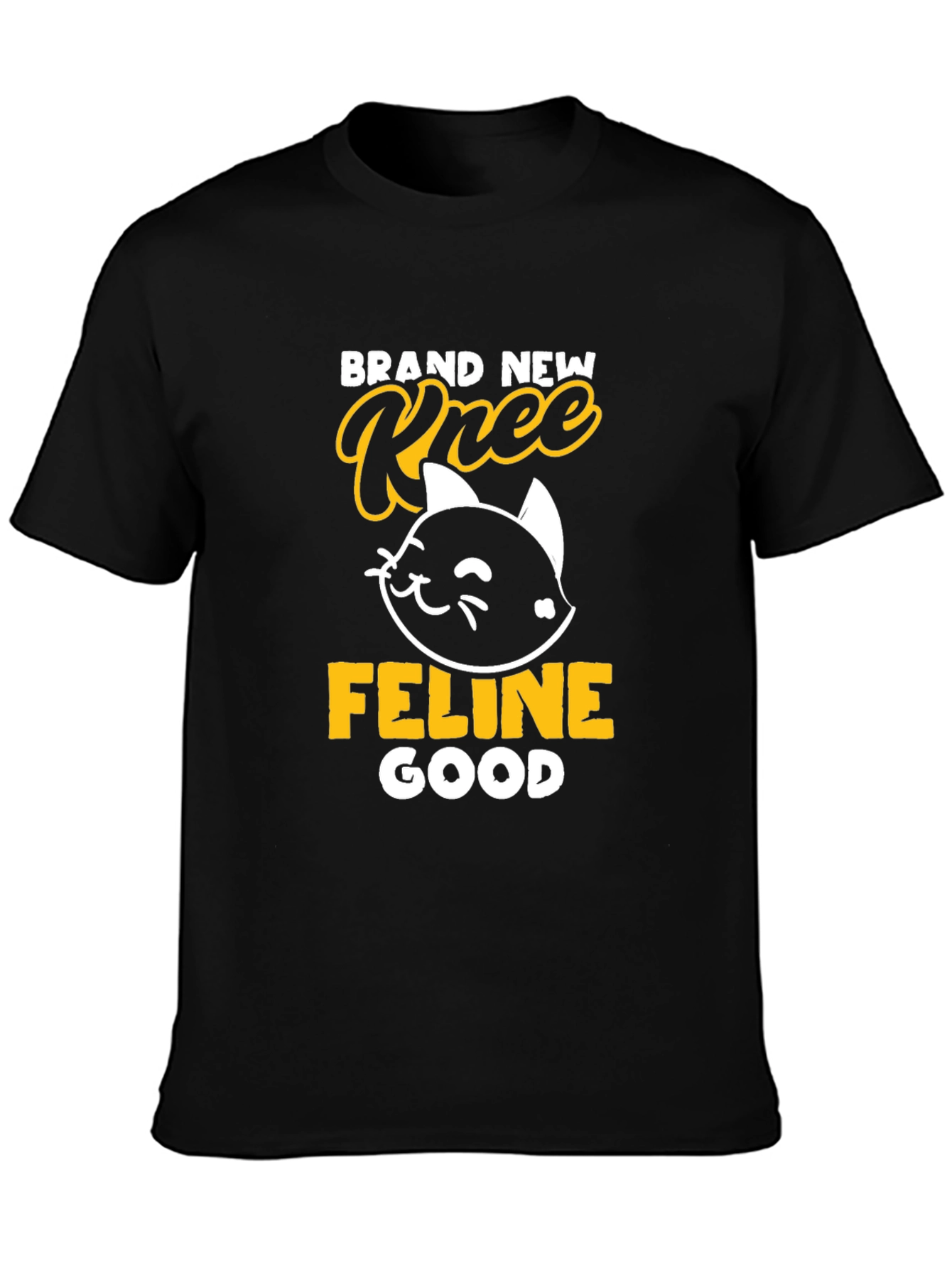 Brand New Knee Feline Good Black T-Shirt