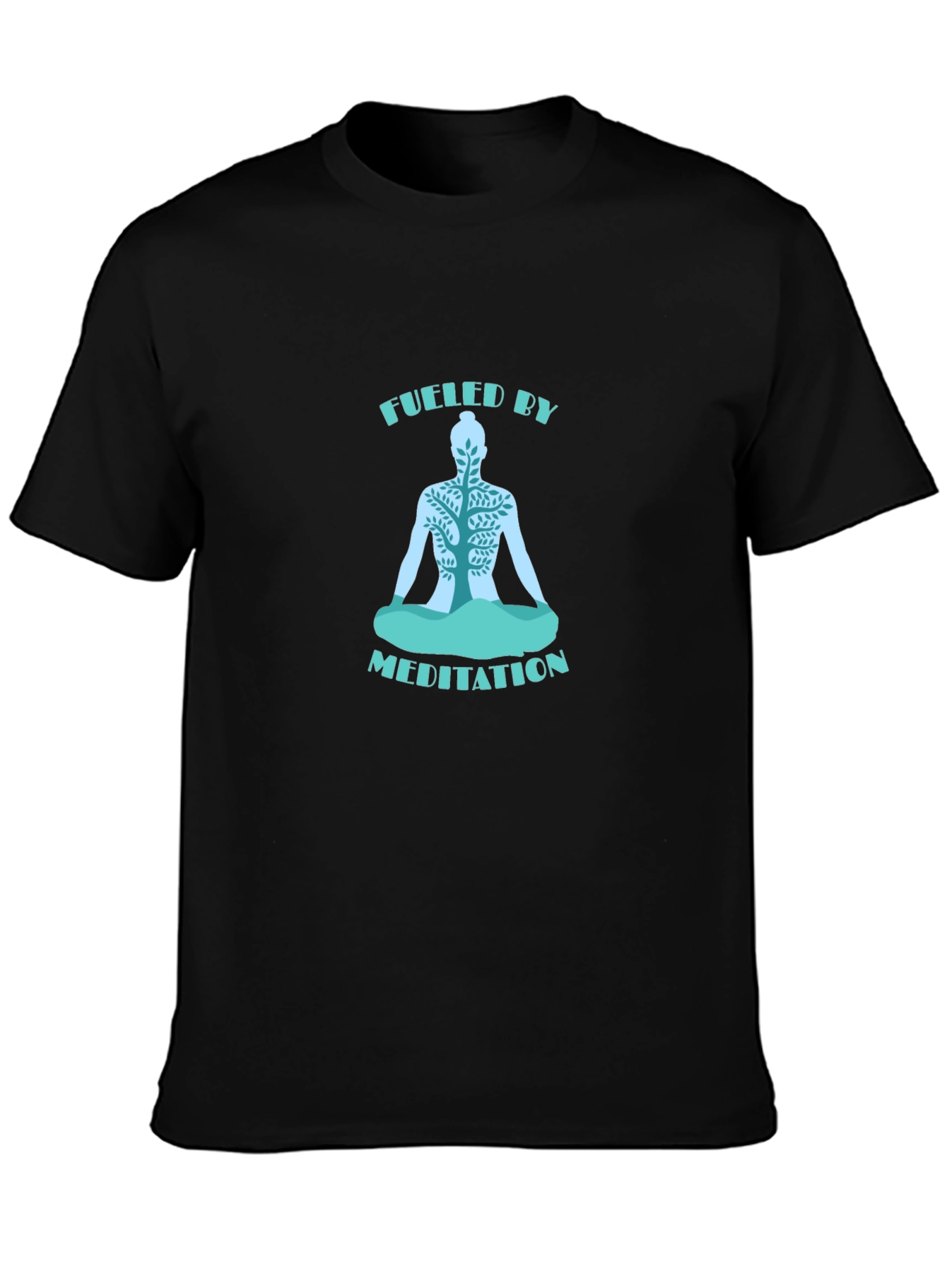 Fueled by Meditation T-Shirt - Black Yoga Tee