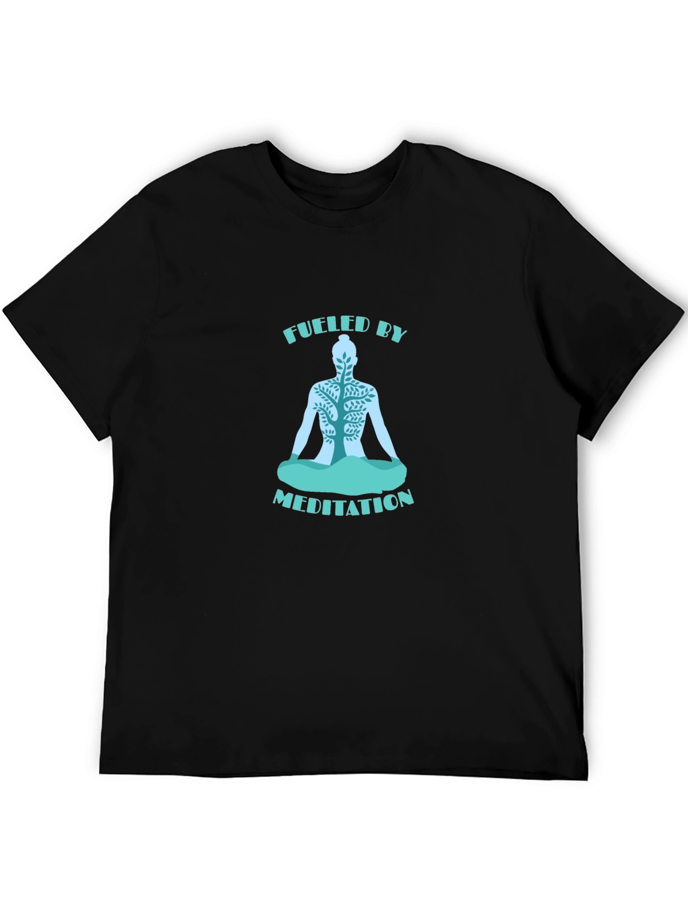 Fueled by Meditation T-Shirt - Black Yoga Tee