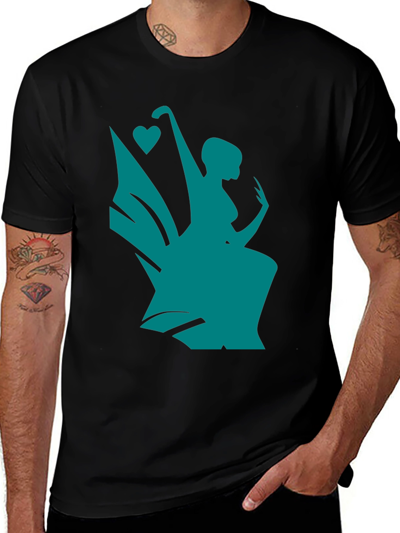Whimsical Teal Fairy Graphic Tee