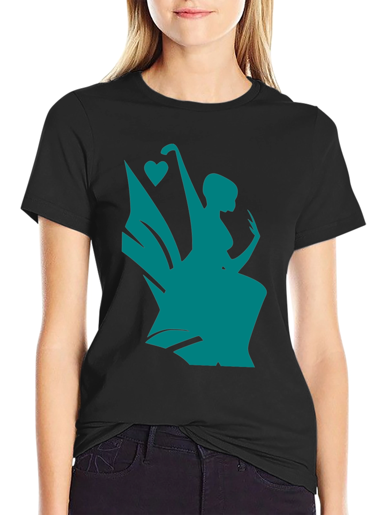 Whimsical Teal Fairy Graphic Tee
