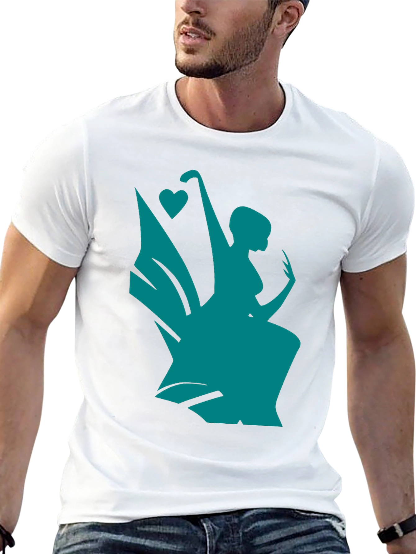 Whimsical Teal Fairy Graphic Tee