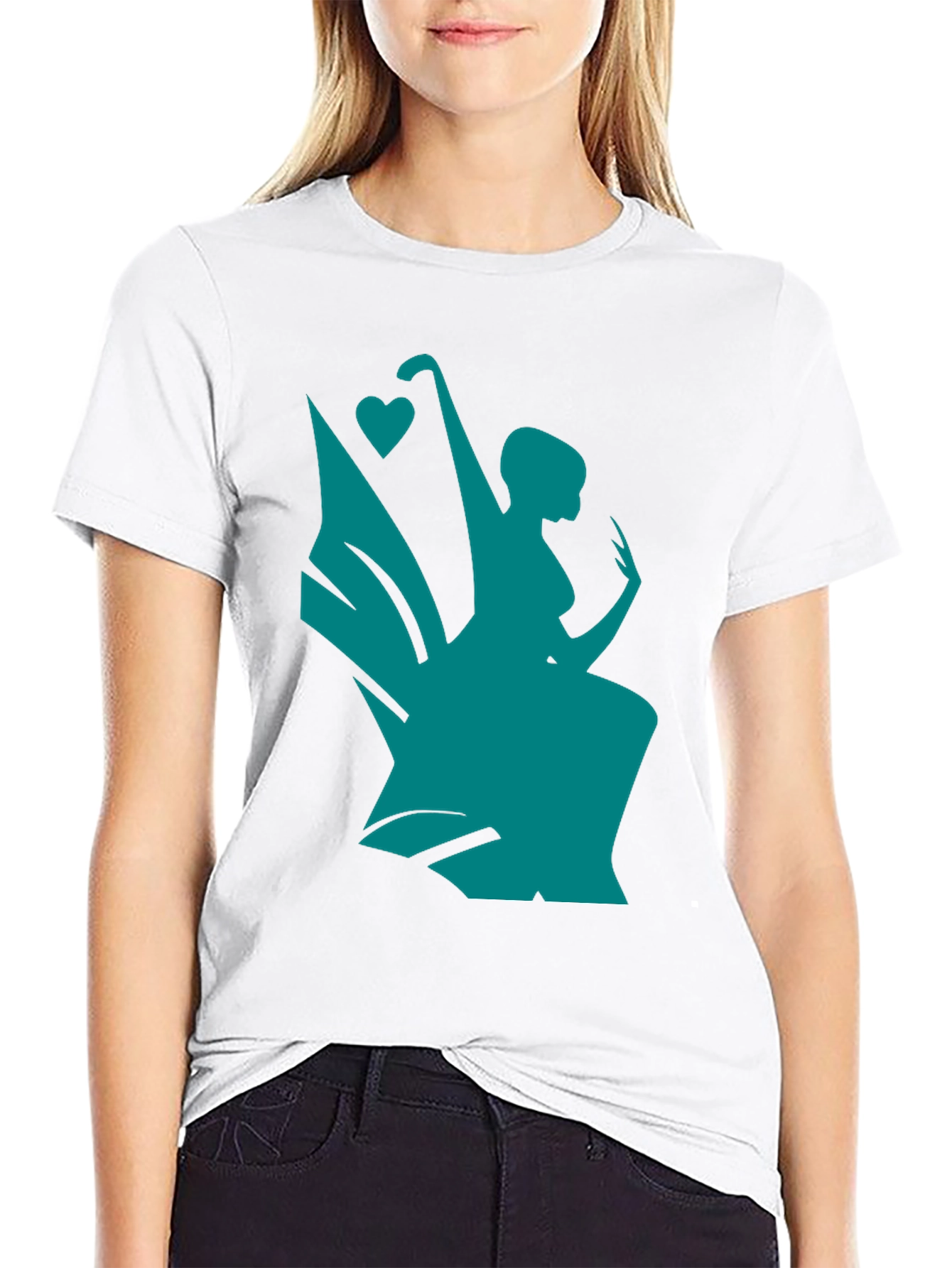 Whimsical Teal Fairy Graphic Tee