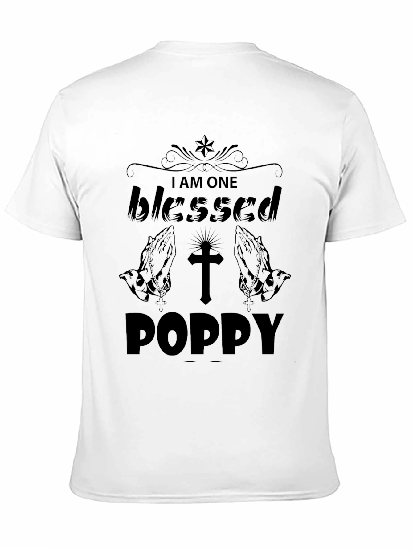 Blessed Poppy Graphic Tee - Mens Black T-Shirt