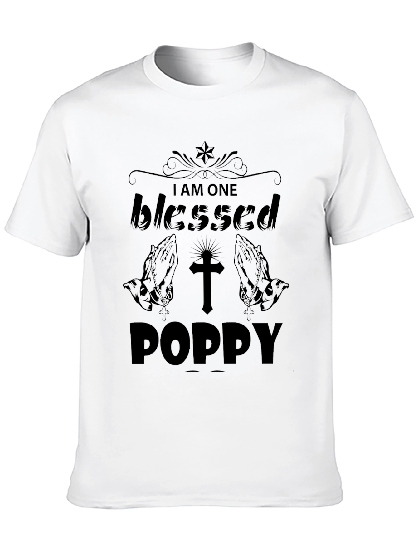 Blessed Poppy Graphic Tee - Mens Black T-Shirt