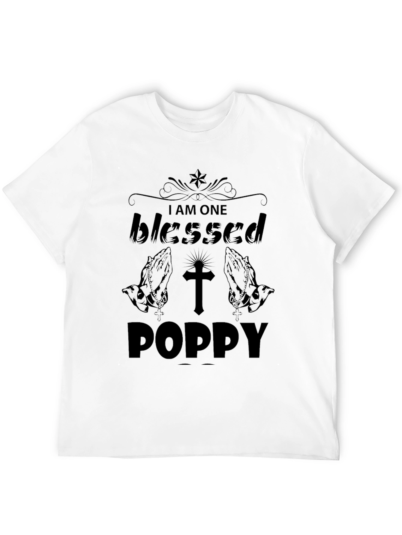 Blessed Poppy Graphic Tee - Mens Black T-Shirt