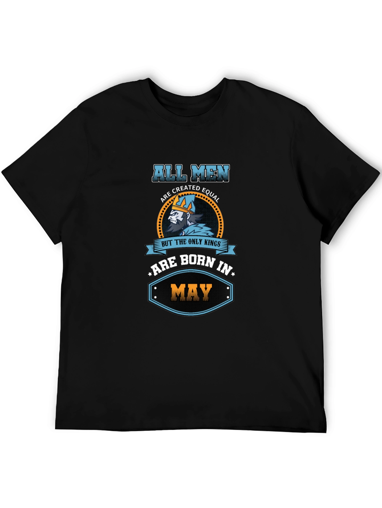 Mens Born in May Graphic Tee - Black