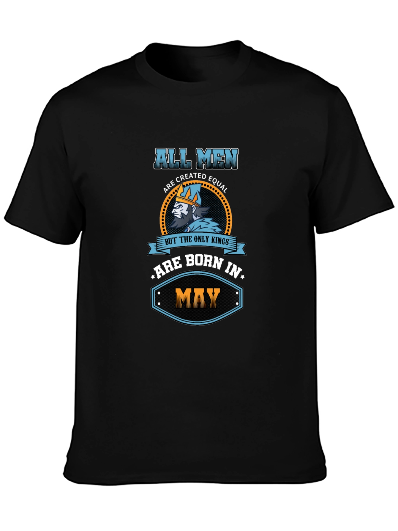 Mens Born in May Graphic Tee - Black