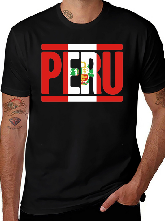 Peru Flag T-Shirt Country Pride Tee