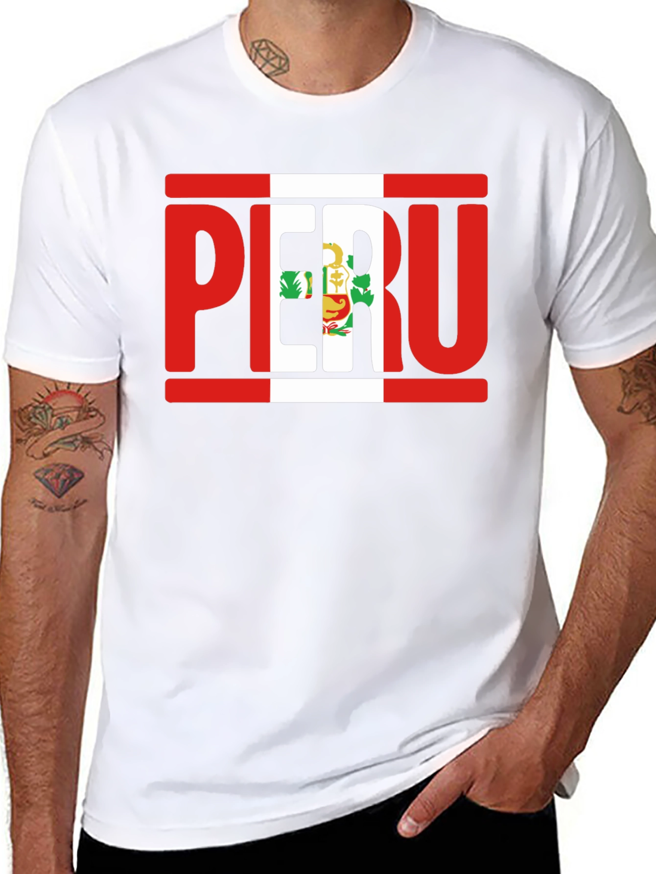 Peru Flag T-Shirt Country Pride Tee