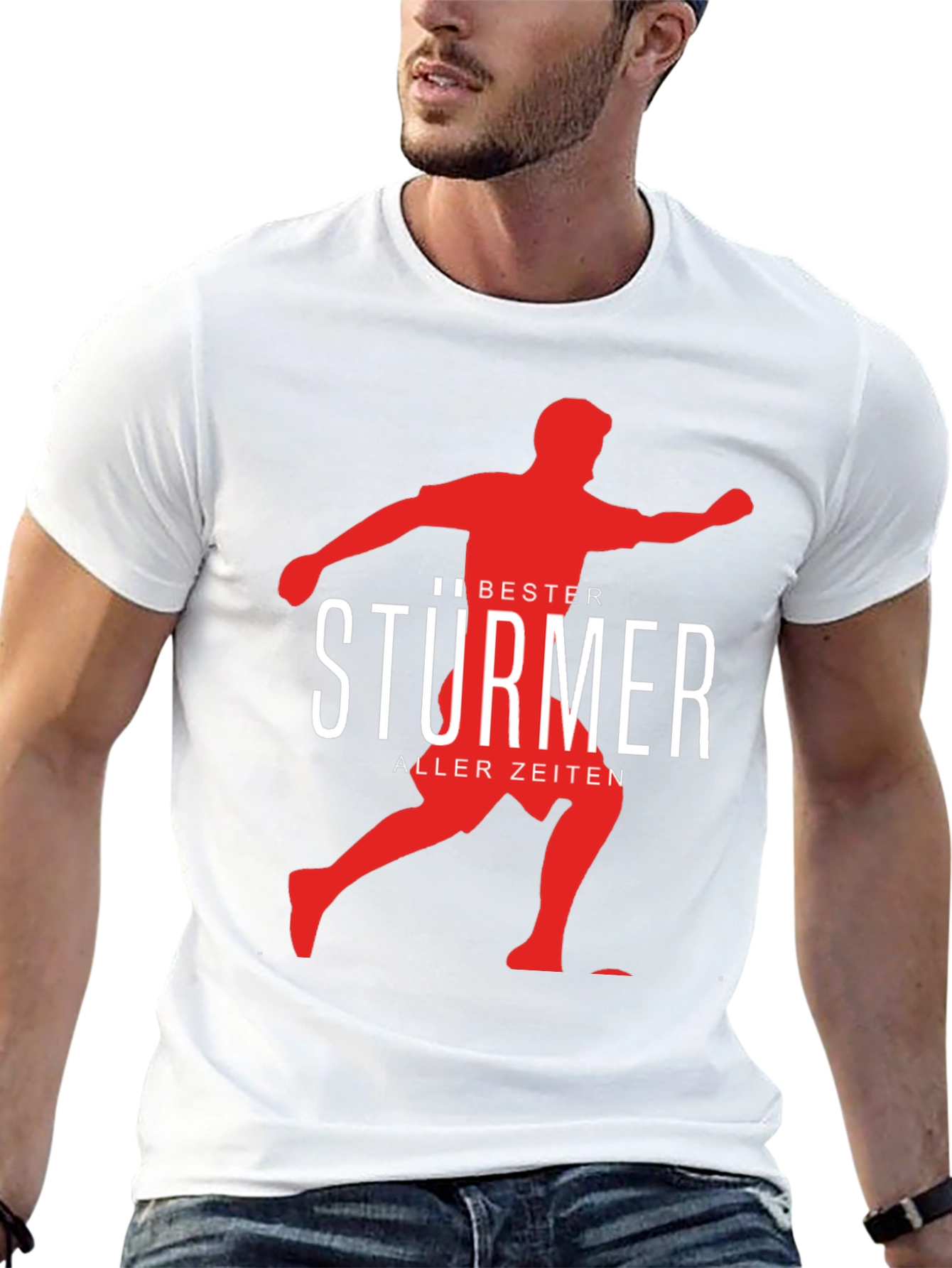 Bester Sturmer T-Shirt: Soccer Player Graphic Tee