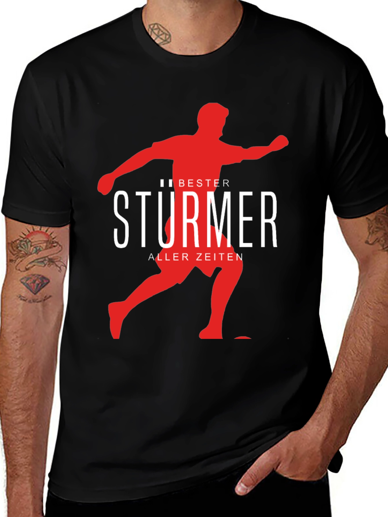 Bester Sturmer T-Shirt: Soccer Player Graphic Tee