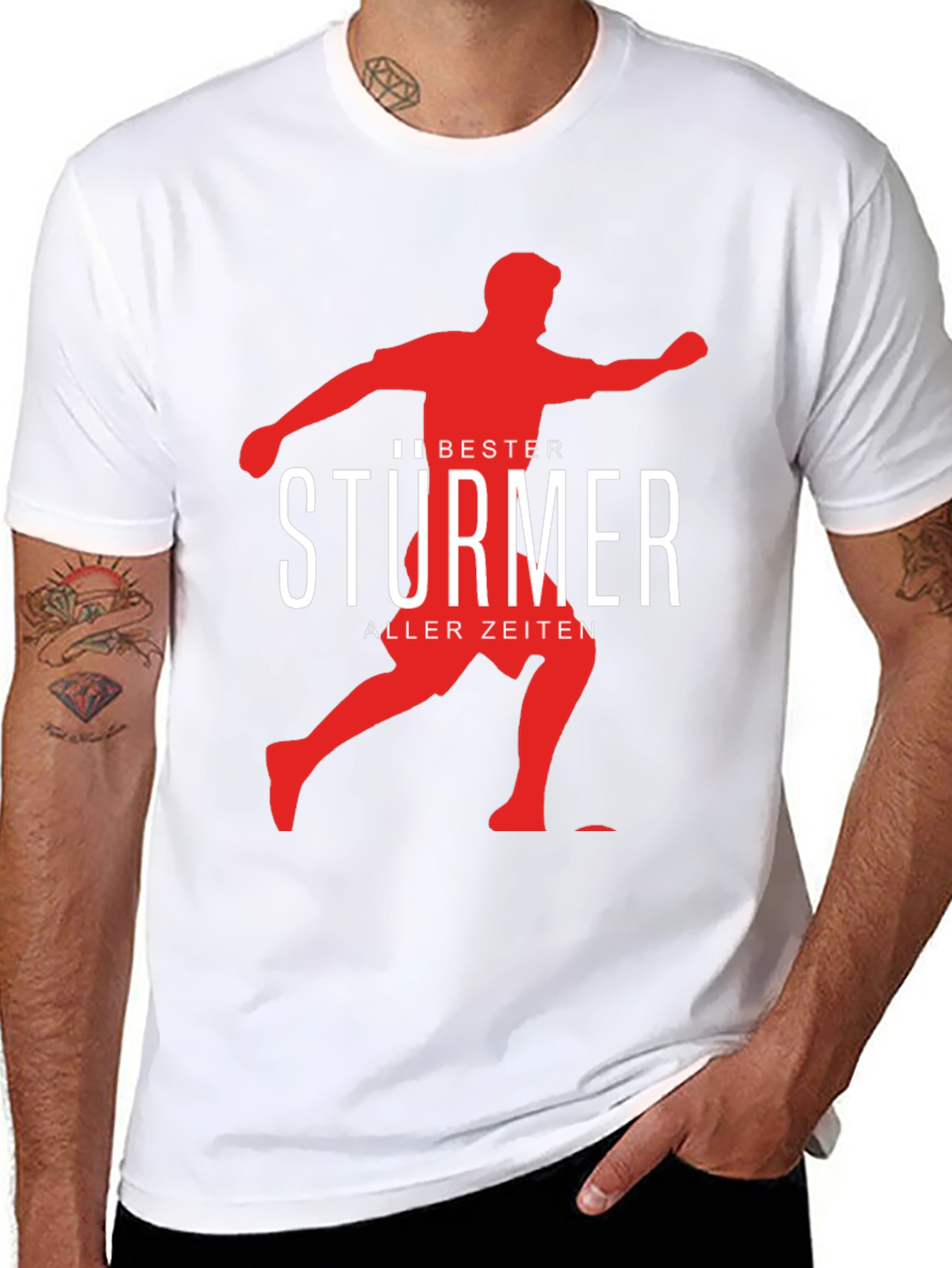 Bester Sturmer T-Shirt: Soccer Player Graphic Tee