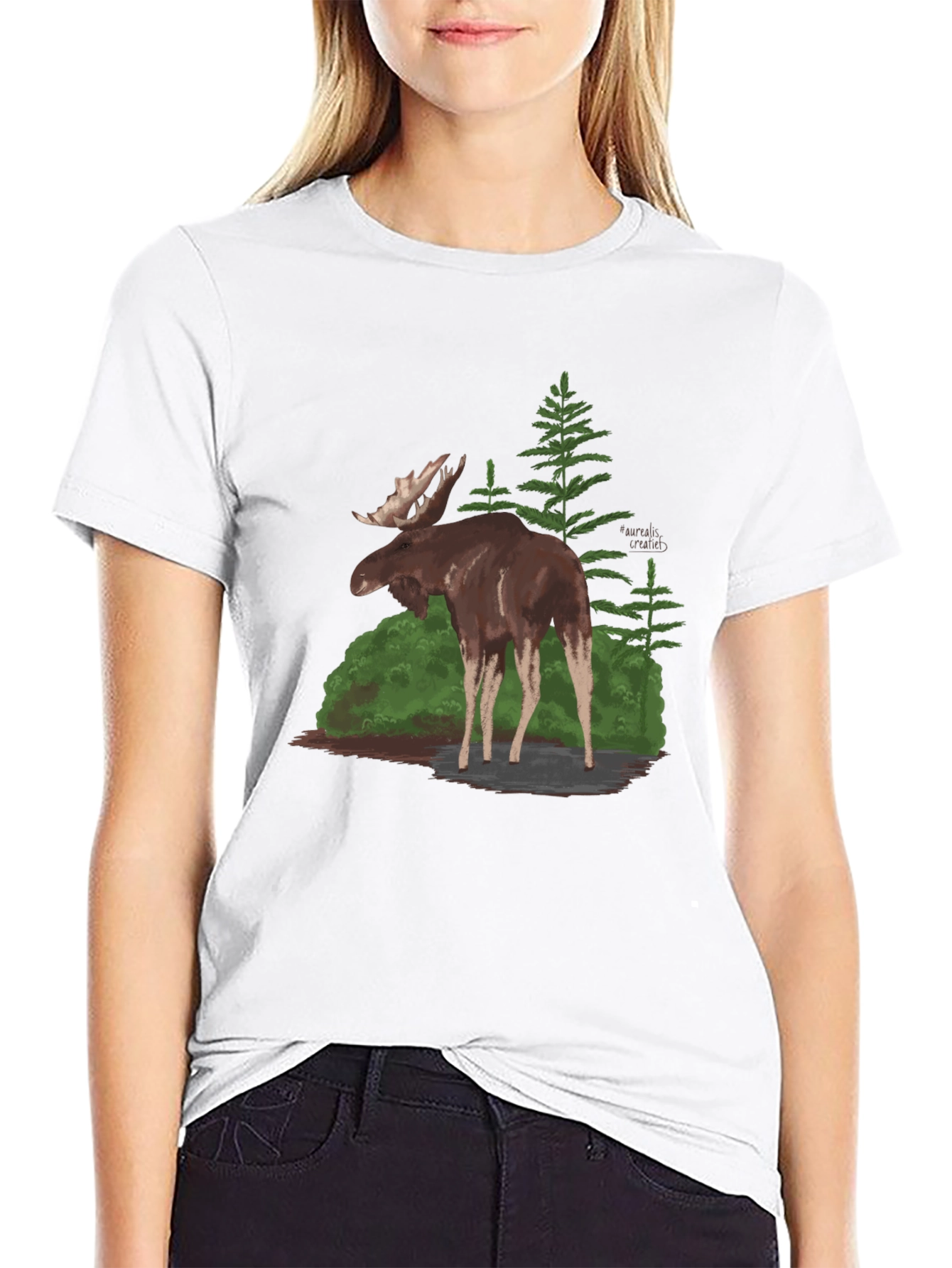 Moose Graphic T-Shirt - Nature Wildlife Tee