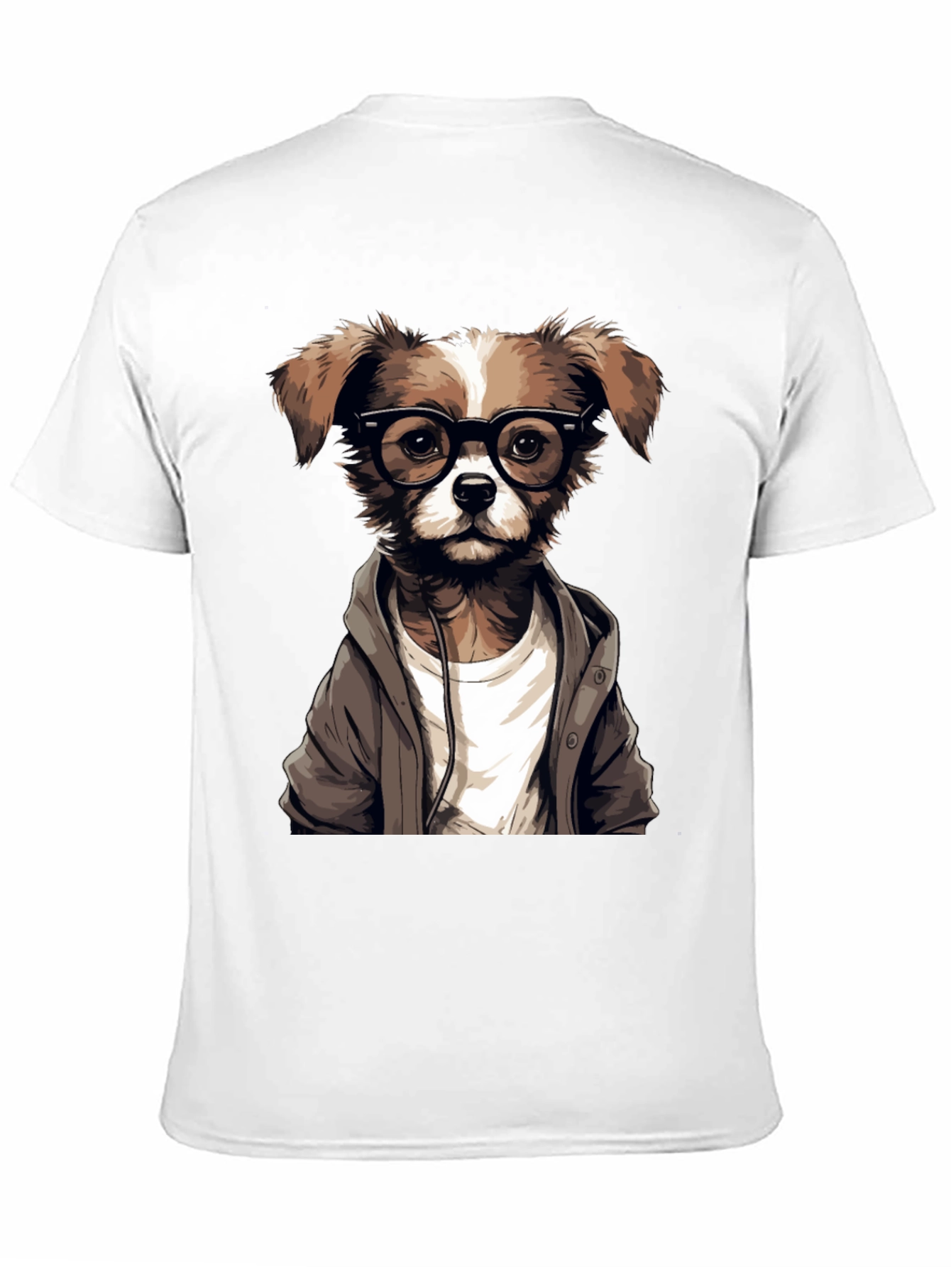 Hipster Dog Graphic T-Shirt - Cool Canine Style