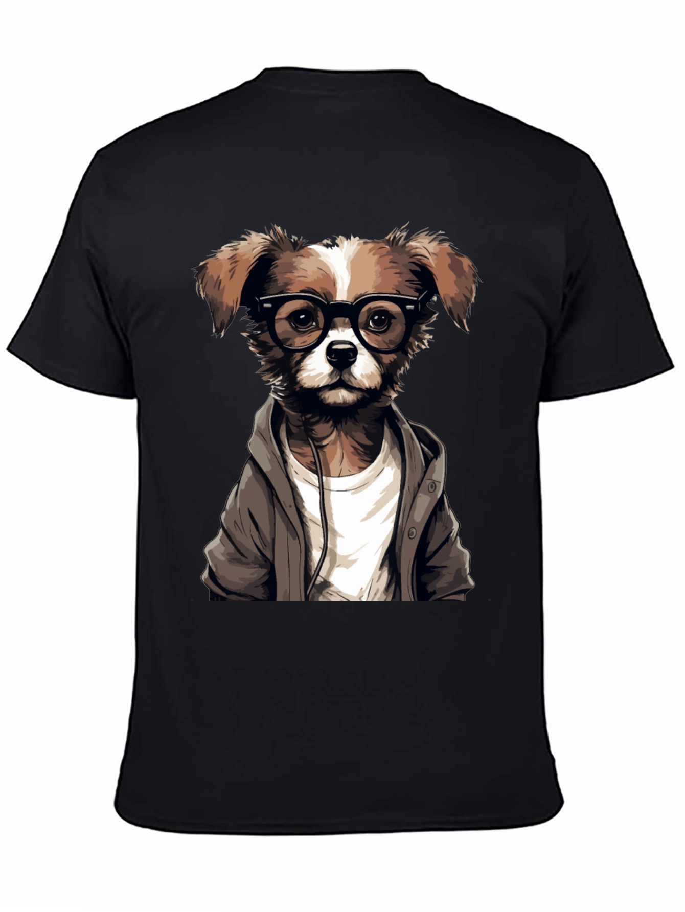 Hipster Dog Graphic T-Shirt - Cool Canine Style