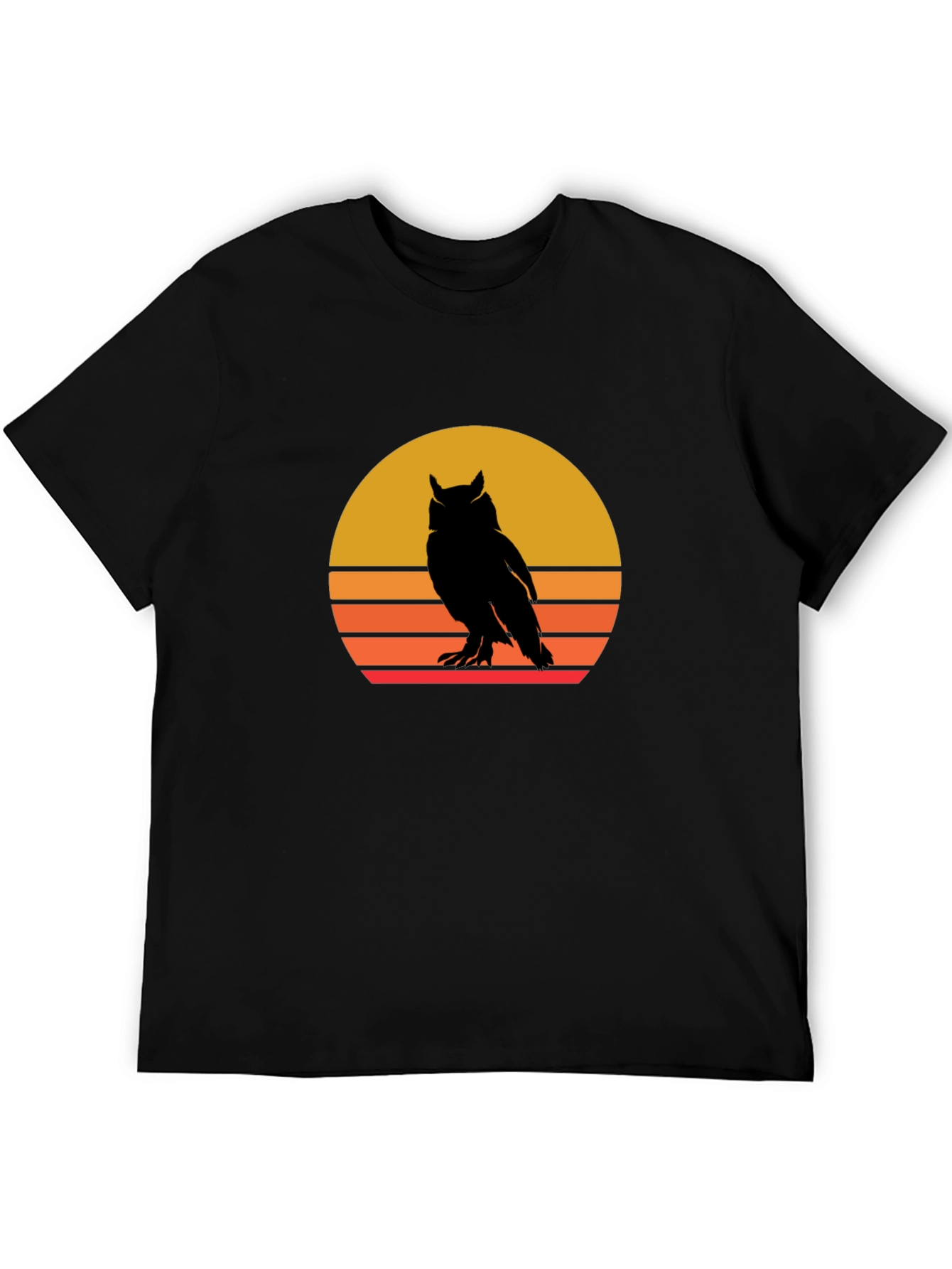 Retro Owl Sunset Graphic Tee