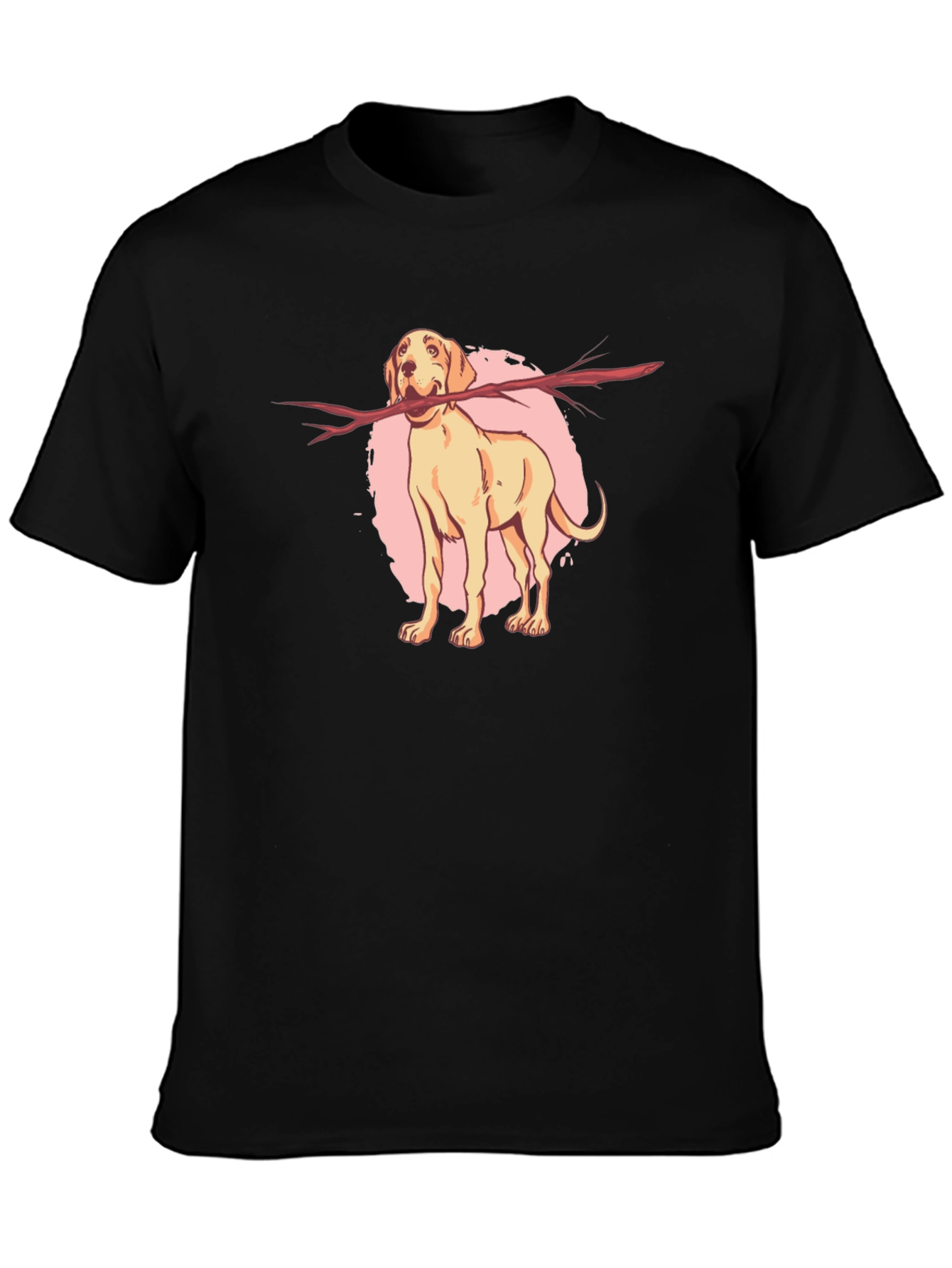 Playful Dog Stick T-Shirt – Cute Dog Lover Graphic Tee