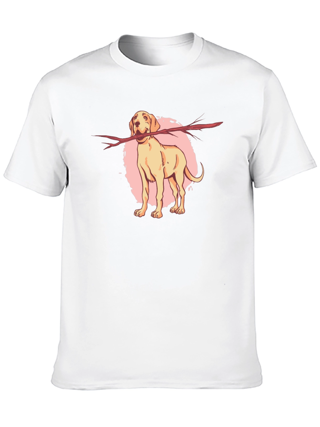 Playful Dog Stick T-Shirt – Cute Dog Lover Graphic Tee