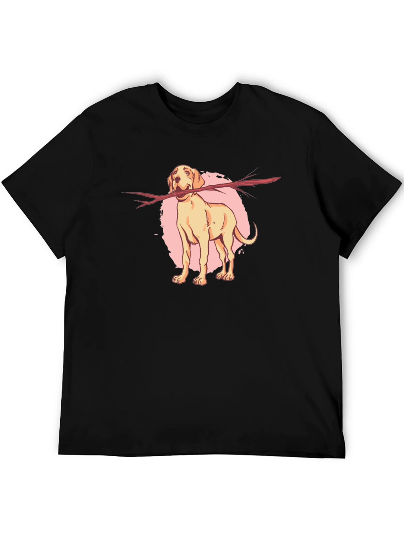Playful Dog Stick T-Shirt – Cute Dog Lover Graphic Tee