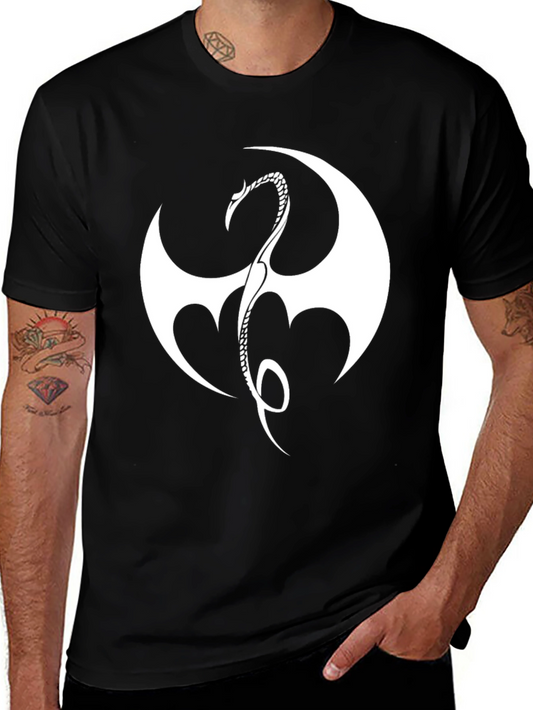 Iron Fist Dragon Logo Black T-Shirt