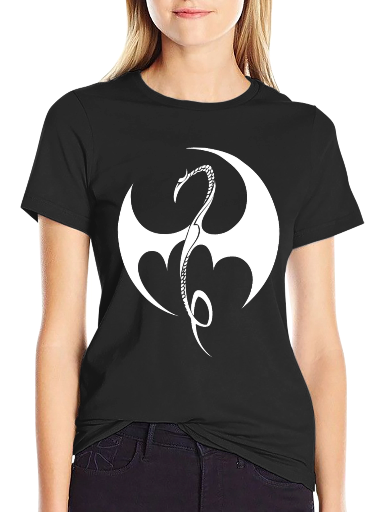 Iron Fist Dragon Logo Black T-Shirt