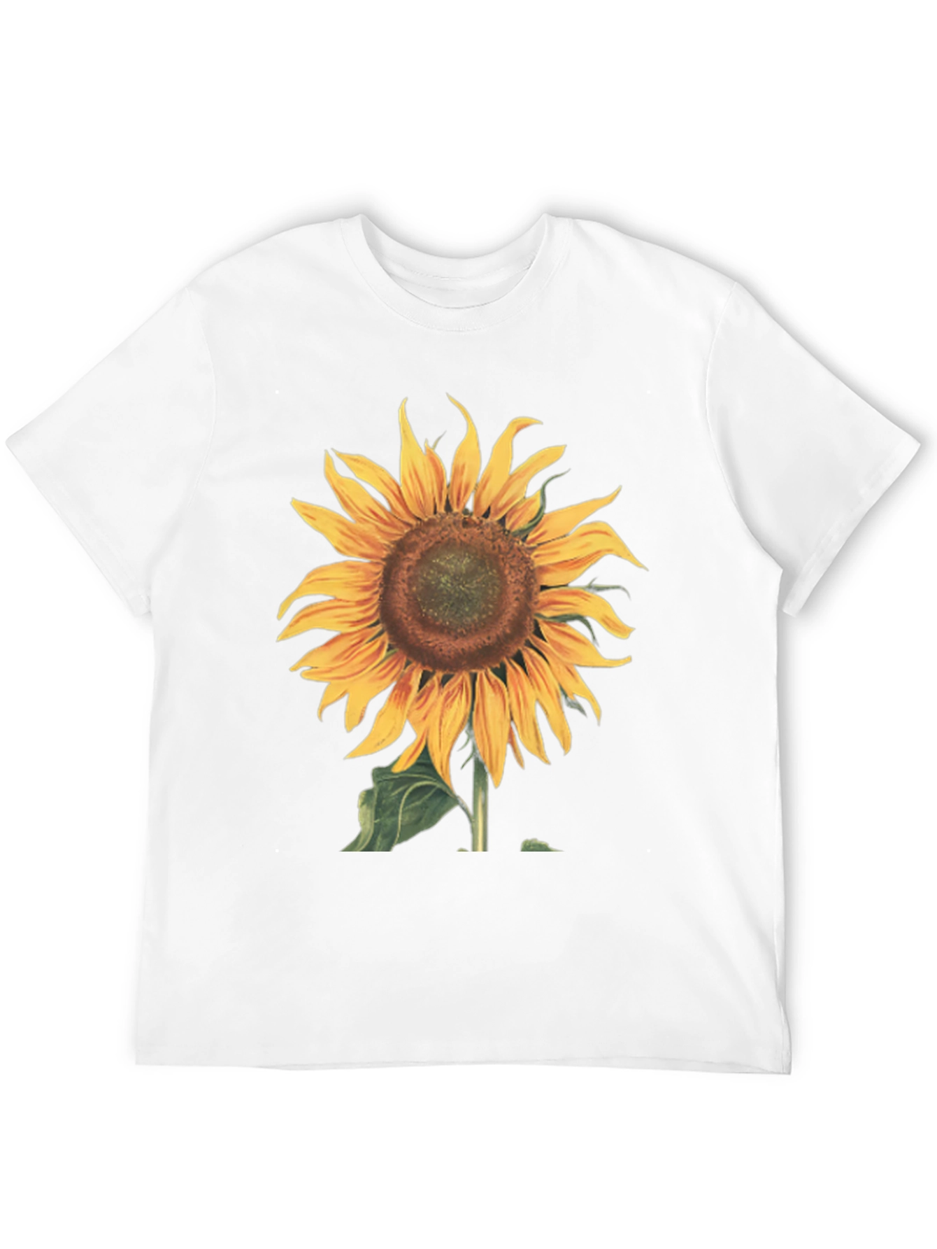 Sunflower Graphic Print Black T-Shirt