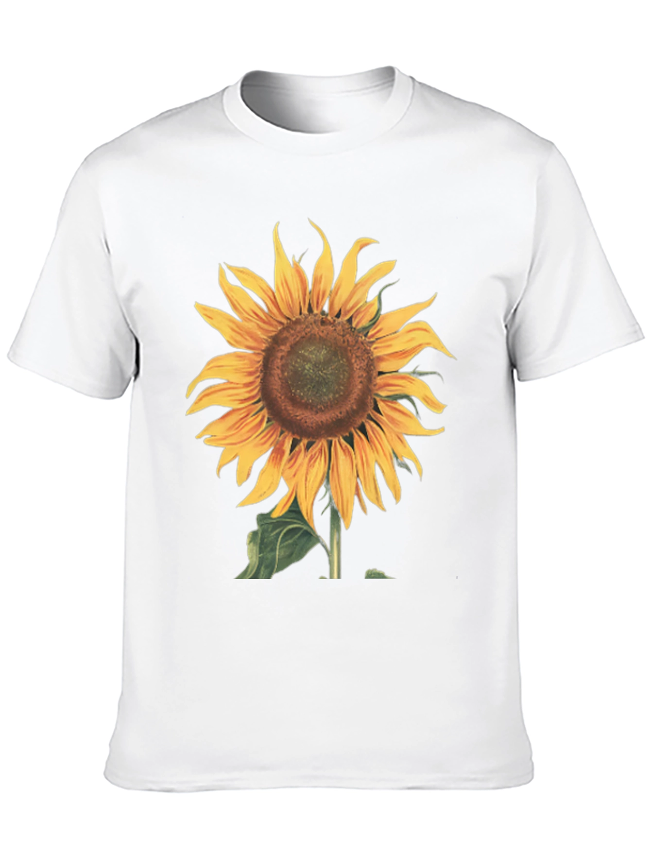 Sunflower Graphic Print Black T-Shirt