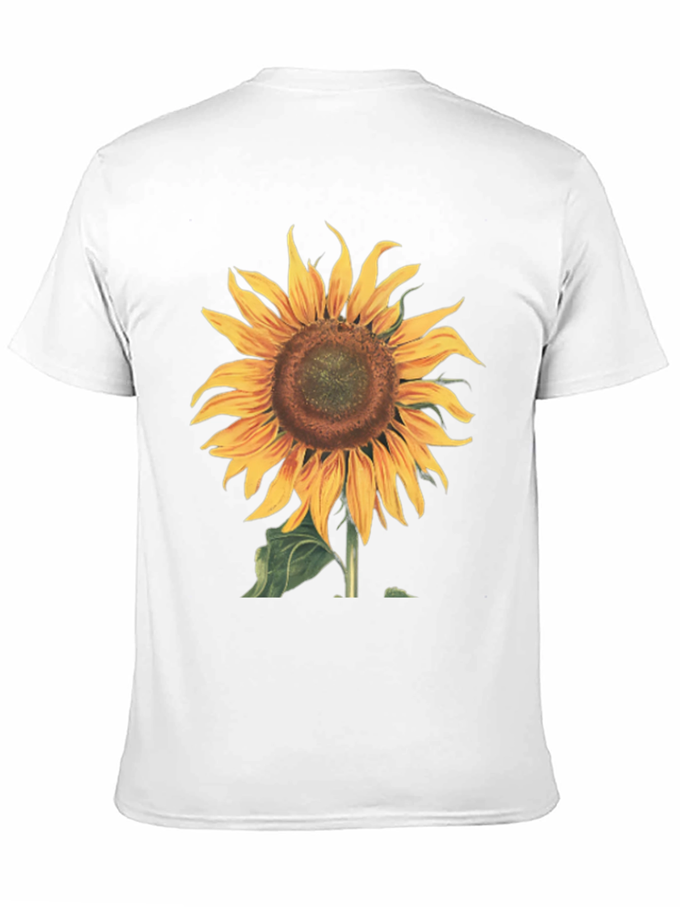 Sunflower Graphic Print Black T-Shirt