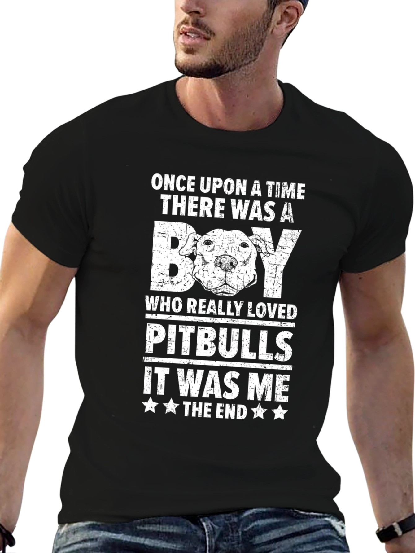 Once Upon a Time Pitbull T-Shirt – Funny Dog Lover Graphic Tee