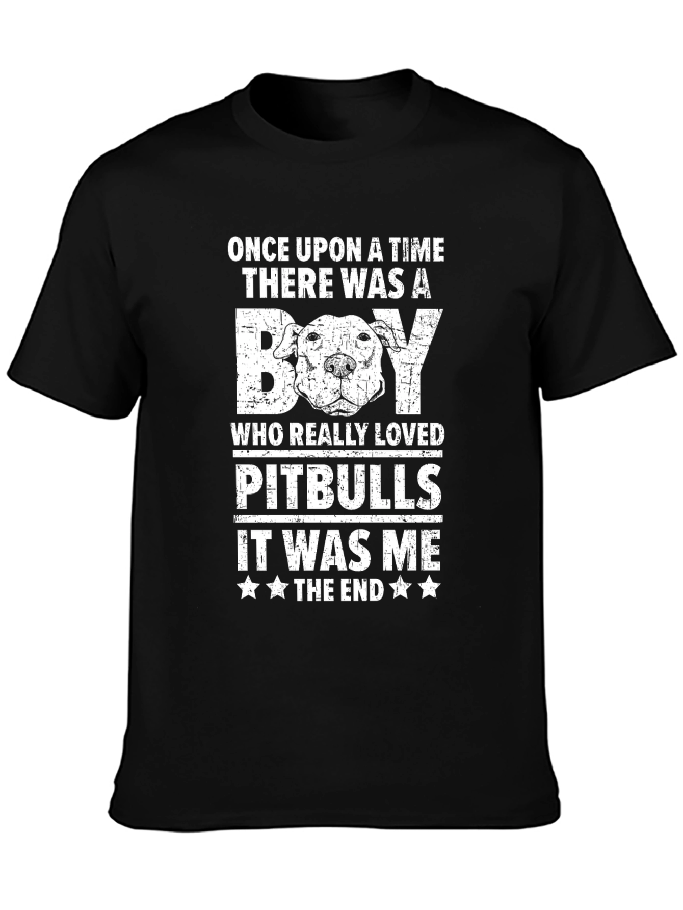 Once Upon a Time Pitbull T-Shirt – Funny Dog Lover Graphic Tee