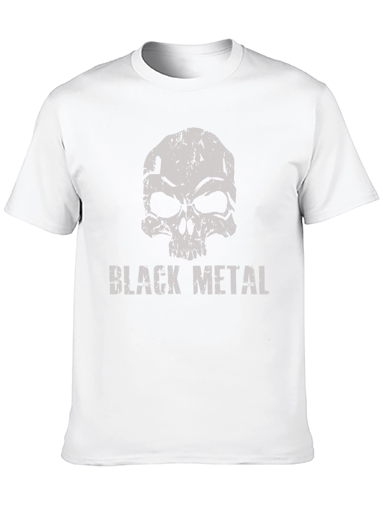 Black Metal Skull Graphic T-Shirt